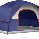 Tents for Camping 6 Person Tent Waterproof Windproof Double Layer Family Camping Tent, Easy Setup Dome Tent with Large Mesh Windows & Wider Door for Outdoor Camping & Hiking (Navy Blue)