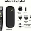 Men's Beard Trimmer - All-in-One Trimmer with Precision Dial - Premium Facial Hair Groomer - Adjustable 20 Length Setting, USB Recharge Dock, Cordless Waterproof Wet/Dry Clipper