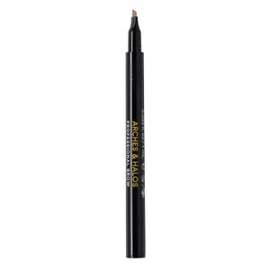 Arches & Halos Microblading Brow Shaping Pen - Fuller, More Defined Brow - Long-lasting, Smudge Resistant, Rich Color - Vegan and Cruelty Free Makeup - Warm Brown - 0.033 fl oz