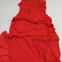 Memoriesea Women's One Shoulder Ruched Bodycon Sleeveless Mini Club Party Dress (X-Large, Red)