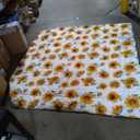 Loussiesd Kids Sunflower Fleece Throw Blanket Floral Print Sherpa Blanket for Bed Sofa Bedroom Decor Yellow Flowers Pattern Plush Blanket Botanical Yellow White Fuzzy Blanket Queen 90x90 Inch