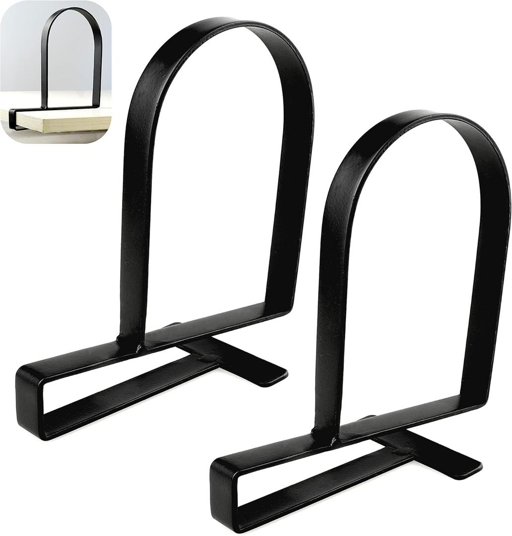 Clamped Bookends for Shelves: Heavy-Duty Book Ends Book Shelf Holders - Non-Skid Bookends Stoppers Supports for Office Study Room