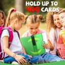 Collectible Trading Card Binder, 400 Pockets Card Holder with 50 Removable Sleeves, Portable Collection Binder Album Book Case Storage, Zipper Card Protective Sleeves for TCG, Sports Card (Nest Cyan)