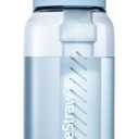 LifeStraw Go Series  BPA-Free Water Filter Bottle for Travel and Everyday Use, Removes Bacteria, Parasites and Microplastics, Improves Taste, 1L Icelandic Blue