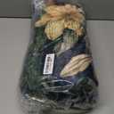 Vintage Lily Floral Blanket, Elegant Botanical Flannel Throw Blankets, 50"x60", Soft Warm Lightweight Fuzzy Cozy Throws for Couch Bed Sofa Decorative Gifts for Women Flower Lover, Black