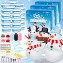 36 Pack Snowman Kit Set, Build a Snowman Christmas Craft for Kids, Creative Air Dry Clay Modeling Winter Decorations Indoor, Crafts Kit for Christmas Activities School Family Winter Party Supplies