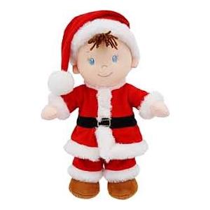 June Garden 14" Soft Dolly Santa - Stuffed Soft Baby Boy Doll for Birth and Up - Christmas Special Edition