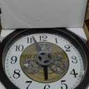 Couperos Real Moving Gear Wall Clock, 16 Inch Large Industrial Steampunk Wall Clock, Battery Operated Vintage Rustic Decorative Clock for Living Room Home Office Farmhouse, Black