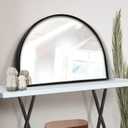 WAMIRRO Minimalist Black Arched Mirror,Window Pane Farmhouse Wall Mirrors Decor for Wall Mounted,28"X20"