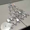 Red Co. 27.5" Tall Decorative Christmas Tree Card & Photo Holder Tabletop Display Rack Ornament in Silver Finish