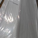 30" x 84" Bifold Sliding Barn Door, K Shaped Panel with Sliding Hardware Kit Set, Finished Closet Door Slab, 2.83FT Track for 2 Doors, MDF, White