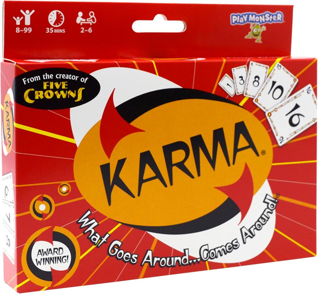 KARMA Card Games for Kids  Kids, Family Games Night, Multi-Player, Screen Free, Travel Games, Playing Cards, What Goes Around, Comes Around, Ages 8+