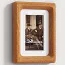 Heimlove 4x6 Picture Frames Natural Teak,Original Wood Hand Make Crafted Photo Frame with Mat to 3 x 5 Graduation Picture Display,Family Picture,Wedding Picture Tabletop & Wall Decoration