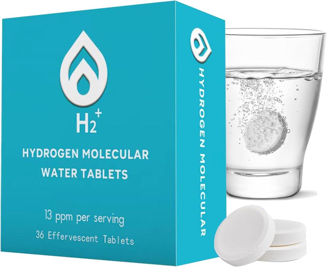 Hydrogen Water Tablets 13ppm | Molecular Hydrogen Tablet for Drinking Water with Magnesium | 36 Tablets | Fast-Dissolving | Antioxidant | Energy & Immunity Support | Non-GMO, Gluten-Free, Soy Free