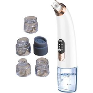 Skin Pore Cleaner Electric Blackhead Remover Vacuum Rechargeable Face Cleanser with Led Screen 6 Suction Probes 3 Modes for Women Men Removal Tools C E