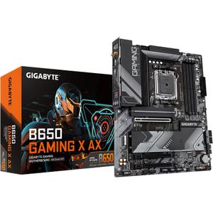 GIGABYTE B650 Gaming X AX AMD AM5 ATX Motherboard, Support Ryzen 9000/8000/7000, DDR5, 8+2+1 Power Phase, 3X M.2, PCIe 4.0, USB-C 3.2 Gen 2, WIFI6E, 2.5GbE, EZ-Latch, Q-Flash, RGB Fusion