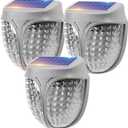 Energetic Solar Garden Lights with Dusk to Dawn Sensors, 3000K Warm White Magnetic Solar Outdoor Lights, IP65 Waterproof Outdoor LED Garden Solar Lights Customized for Planter Raised Beds, Pack of 3 (Gray)