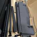 Rolanstar Bed Frame Full Size with Charging Station and LED Lights, Upholstered Storage Headboard with Drawers, Heavy Duty Metal Slats, No Box Spring Needed, Noise Free, Easy Assembly, Dark Grey