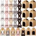 20 Set Adopt a Pet Party Favors Includes Easter Mini Stuffed Animals Kraft Paper Box for Adopt a Pet Theme Birthday Party (Rabbit,Warm Color)