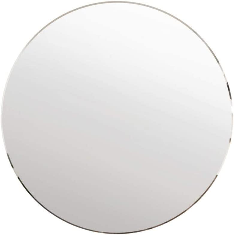 8 inch Glass Round Mirror Circle Wall Mounted for Bathroom, Living Room, Home Decor, Small Round Mirror Plate Trays for Wedding Table Centerpieces (7.9"L x 0.1"W)