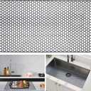 Sink Protectors for Kitchen Sink - Grey 28.34" x 15.74" Silicone Sink Mat - Can DIY Drain Holes - Non-slip Heat Resistant Liner for Bottom of Farmhouse Porcelain Stainless Steel