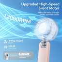 ZOZOO Portable Handheld Fan, 5 Gear High Speed, Rechargeable Mini Personal Hand Fan, Up to 14 Working Hours, 3 IN 1 for Travel, Beach Vacation, Camping, Gifts for Women, (Pink), Foldable
