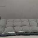 41 inch Outdoor Bench Cushion with Ties,Weather Resistant Thick Tufted Loveseat Seat Cushion for Patio Porch Chair Gray (Grey)