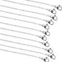 100 Pack 18 Inch Stainless Steel Necklace Chains Bulk, 1.2mm Silver Chain Necklace with Lobster Clasps, DIY Jewelry Chains for Making Jewelry, Women and Men