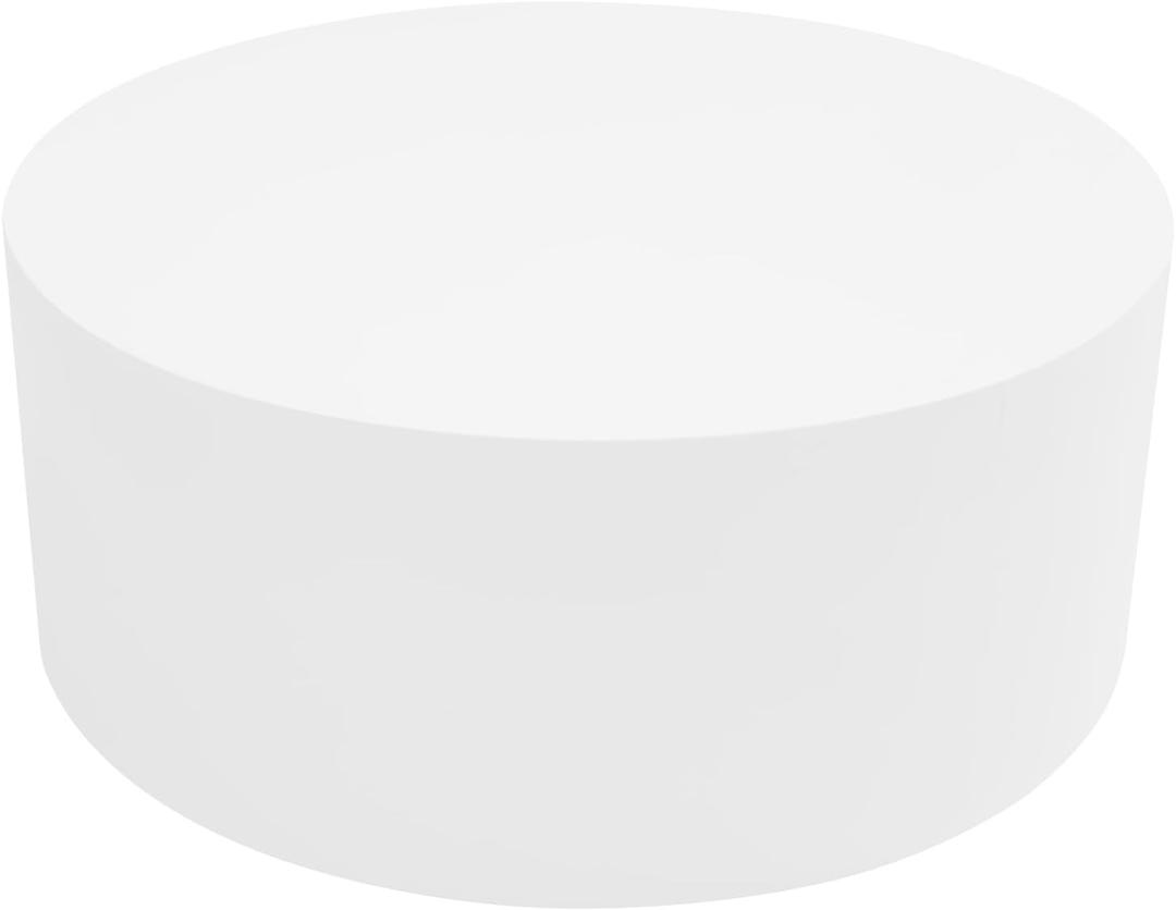 Round Mannequin Display Pedestal Stand, Bridal Shop Cylinder Plinth Raiser Table, Party Event Decor Platform Base Stand for Model Jewelry Display Home Boutiques (White, 19.7*7.9in)