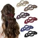 6 Pack Vintage French Barrette Hair Clips, Hair Accessories for Women, Strong Hold No Slip Styling