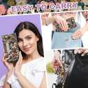 5 x ReliThick 7" x 6.5" 2026-2027 Pocket Calendar for Purse Small Monthly Planner Notebook PVC Cover Pocket Calendar Notepads Appreciation Present Gift for Women Mom Friend Teacher(Nature Floral)