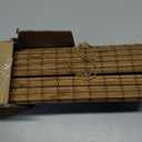 UNISHADES Cordless Bamboo Roman Shades for Windows, Blinds Size (27.5" W ×64" H) Colour (Highfield Teak)