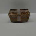 HD Medium Rectangle Hyacinth Braided Baskets, Natural, Set Of 3
