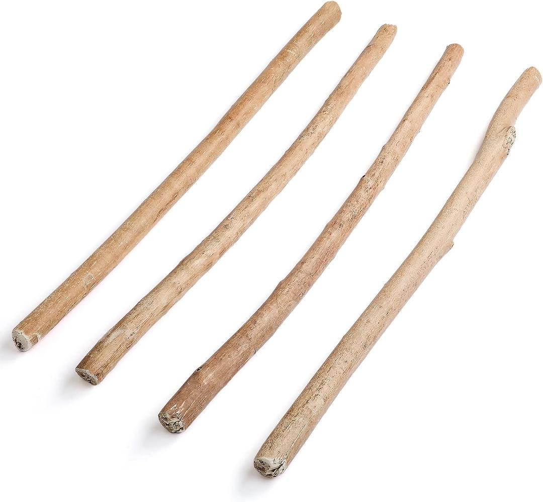 Novabright 4 Pcs 3 ft Driftwood Poles, Natural Drift Wood Decor for Home, Unique Hand-Picked Natural Wood Pole Crafts for Vases Macrame Wedding Venue Home Decor, Coastal Rustic Farmhouse Country