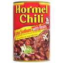 HORMEL Chili With Beans, Less Sodium, (Pack of 12), 15 oz Canned Chili,  16g Protein per Serving, Gluten-Free - Great for Bowls, Dips, Hot Dogs and Appetitizers