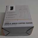 Single Serve One Cup Coffee Maker, for K Cups and Grounds, Mini Coffee Maker with Portable Handle, 6 to 12 Oz Brew Size, for Travel, Camping, Office, RV and Dorm, 120V, Black and Gold