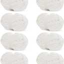 HOMBYS White Chunky Chenille Yarn for Crocheting, Bulky Thick Fluffy Yarn for Knitting, Super Bulky Chunky Yarn for Hand Knitting Blanket, Soft Plush Yarn, 8 Jumbo Pack (27 yds,8 oz Each Skein) (Cream)