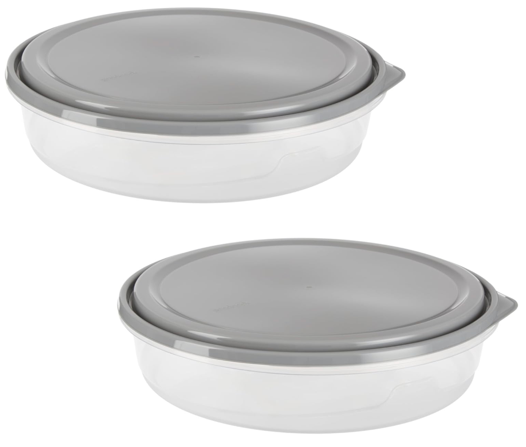 GoodCook EveryWare Extra Large 12 inch Round Container 2 pack, BPA Free