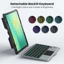 Nillkin for Samsung Galaxy Tab S10 FE Detachable Keyboard Case with 7 Backlit, Kickstand, Trackpad, S Pen Holder, for Samsung Tablet S10 FE Keyboard 10.9 inch