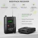 Phenyx Pro UHF Stereo Wireless in Ear Monitor System, Wireless IEM, 900MHz Band Selectable Frequency, Rack Mountable, 160 ft. Operation, Suitable for Stage, Studio, Exhibit, Lecture, Speech (PTM-10)