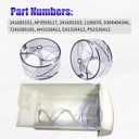241685101 Refrigerator Ice Dispenser Drum Compatible with Frigidaire, Kenmore, Electrolux and More,Fridge Ice Dispenser Auger Drum 241685103,5304404346 Ice Bucket Baffle Auger Drum Replacement Parts