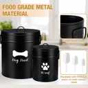 DoubleFill Extra Large 23+10 lb Metal Dog Food Storage Containers, Black