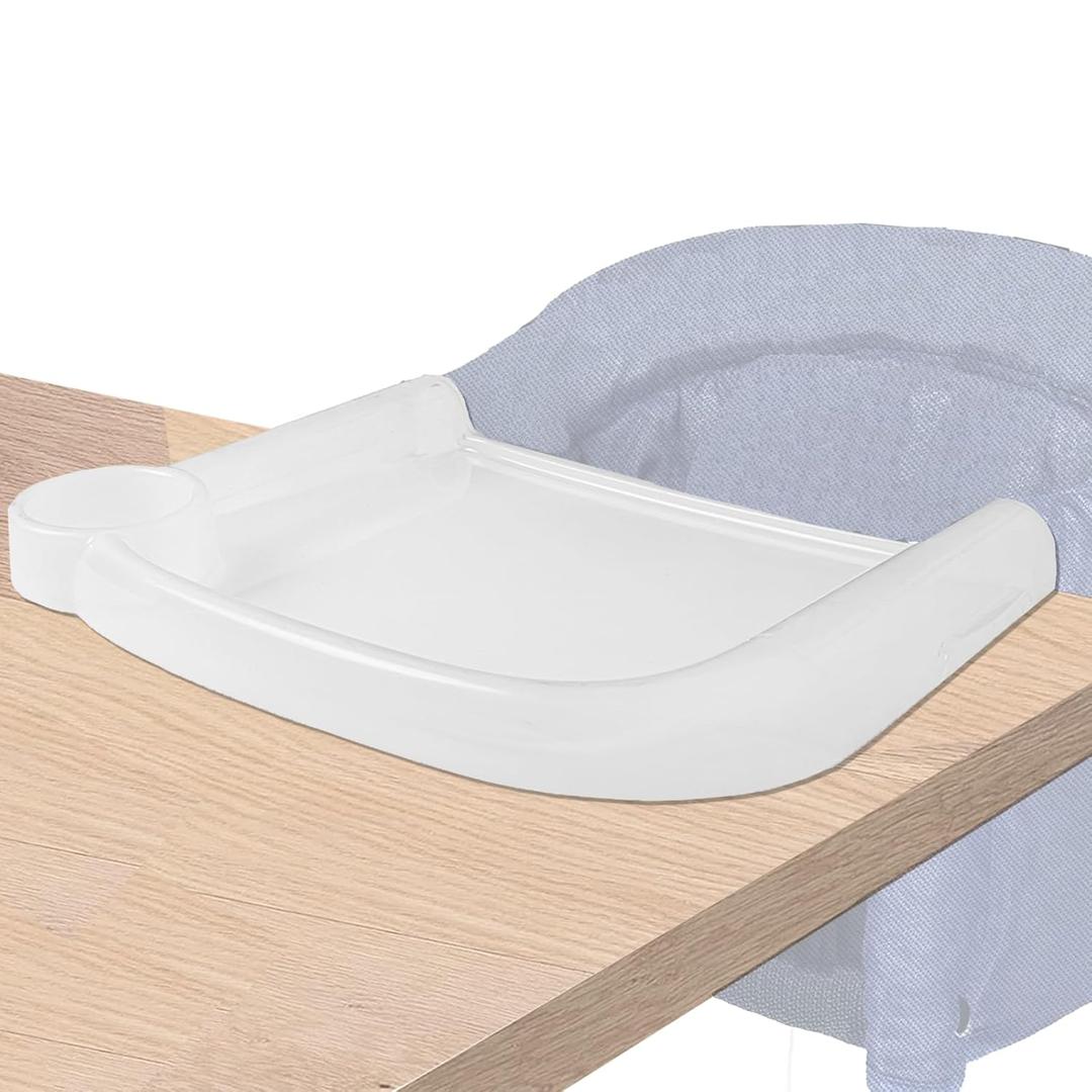 Baby Dining Tray Compatible with in-gle-sina Fast Table Chair Portable Baby Feeding Tray for Clip-On Hook-on Table Chair Ideal for Toddler Perfect for Meal, Restaurant - Clear Plastic