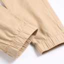 Mens Casual Cargo Joggers Pants Elastic Waist Slim Fit Stretch Chino Work Pants Twill Track Sweatpants Trousers (Black)