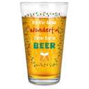 It's the Most Wonderful Time for a Beer Glass, Christmas Gifts for Men, Beer Lovers, Dad, Father, Grandpa, Christmas Party Glass Cup, 15 OZ