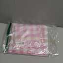 NatNarr 3 Pack Pink Gingham Tablecloths, 54 X 108Inch Scalloped Pink and White Checkered Table Cloth, Disposable Party Table Covers for Wedding Picnic Birthday Baby Bridal Shower Anniversay