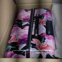 BEBE Women's Luggage Marie 29" Hardside Check in Spinner, Telescoping Handles, Black Floral Print, One Size