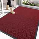 OLANLY Front Door Mat Outside Entrance 71x47, Heavy-Duty Rubber Doormat
