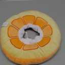 ANWA Adjustable Cat Cone Collar Soft, Cute Cat Donut Collar After Surgery, Kitten Recovery Cones to Stop Licking (Medium, Orange)