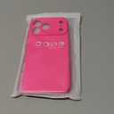 LoeoeL for iPhone 17 Pro Max Phone Case Silicone, Neon Hot Pink Bright Color Matte TPU, Minimalist Ultra Thin Slim Soft Rubber Gel Girly Cute Case for Women Men, Camera Cover Protection